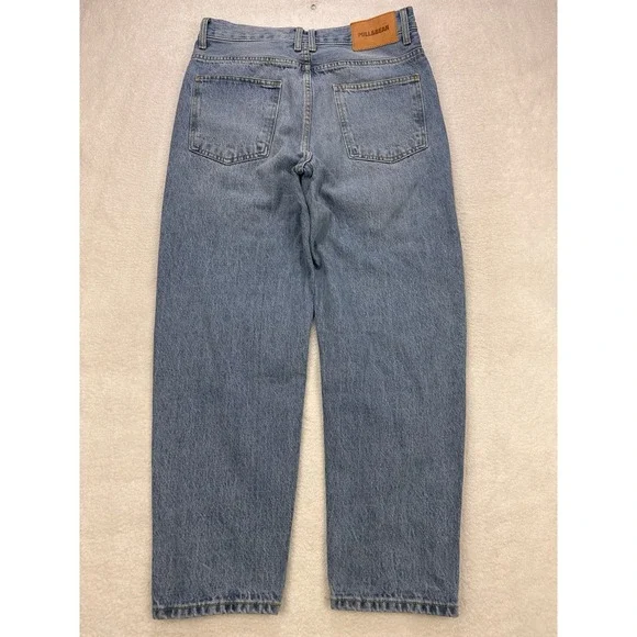 Pull & Bear Jeans Women 30x27 Blue Relaxed Fit Denim - Picture 3 of 9